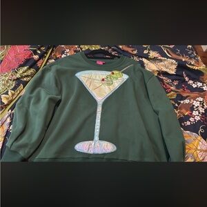 Queen of sparkles nwot martini sweatshirt